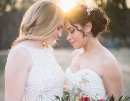 Brides on wedding day