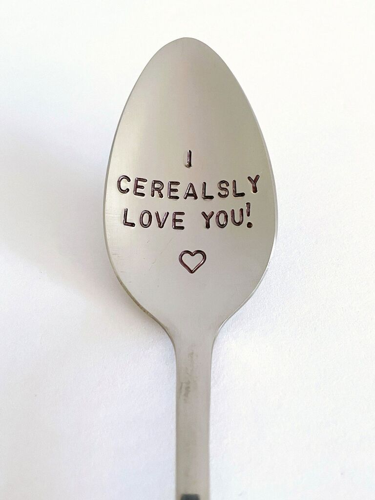 I Cerealsely Love You! engraved spoon just because gift
