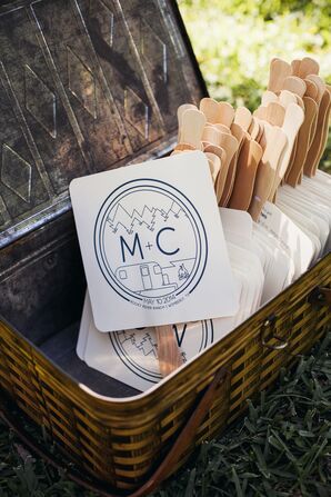 Custom Camp Wedding Ceremony Fans