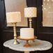 Round-Single Tier Cakes on Vintage Stone Cake Table