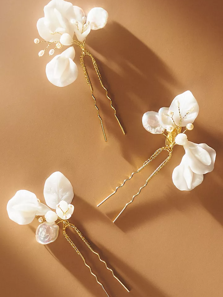 Twigs and Honey Pearlescent Sweet Pea Hair Pins