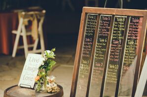 Antique Window Pane Seating Chart
