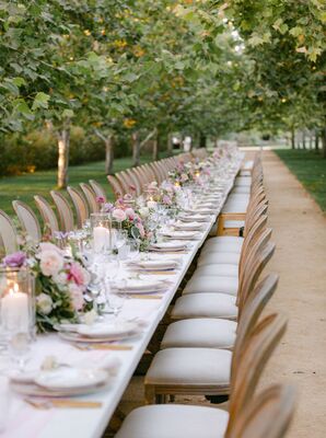 Long Communal Dining Table at Kestrel Park in Santa Ynez, California