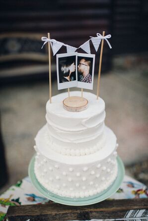 Vintage-Inspired Polaroid Photo Cake Topper