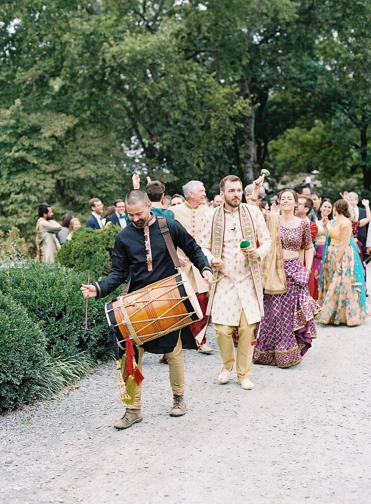 Baraat During Wedding at The Clifton Inn in Charlottesville, Virginia