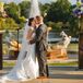White Silk Wedding Dress Train