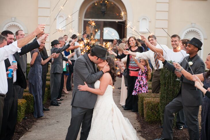 Tricia and Jim's Sparkler Exit
