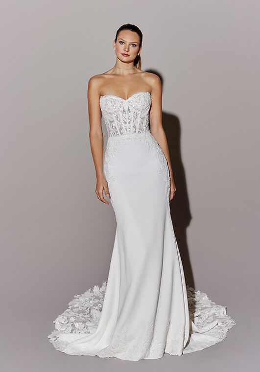 Justin Alexander Signature Zion Fit-and-Flare Wedding Dress - 4