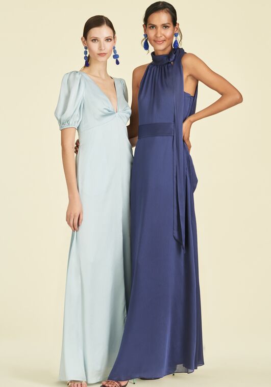 Sachin & Babi Alli Gown - Ice Blue V-Neck Bridesmaid Dress - 3