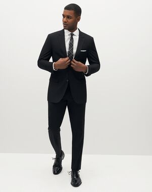Suit Shop Men's Classic Black Suit Black Tuxedo