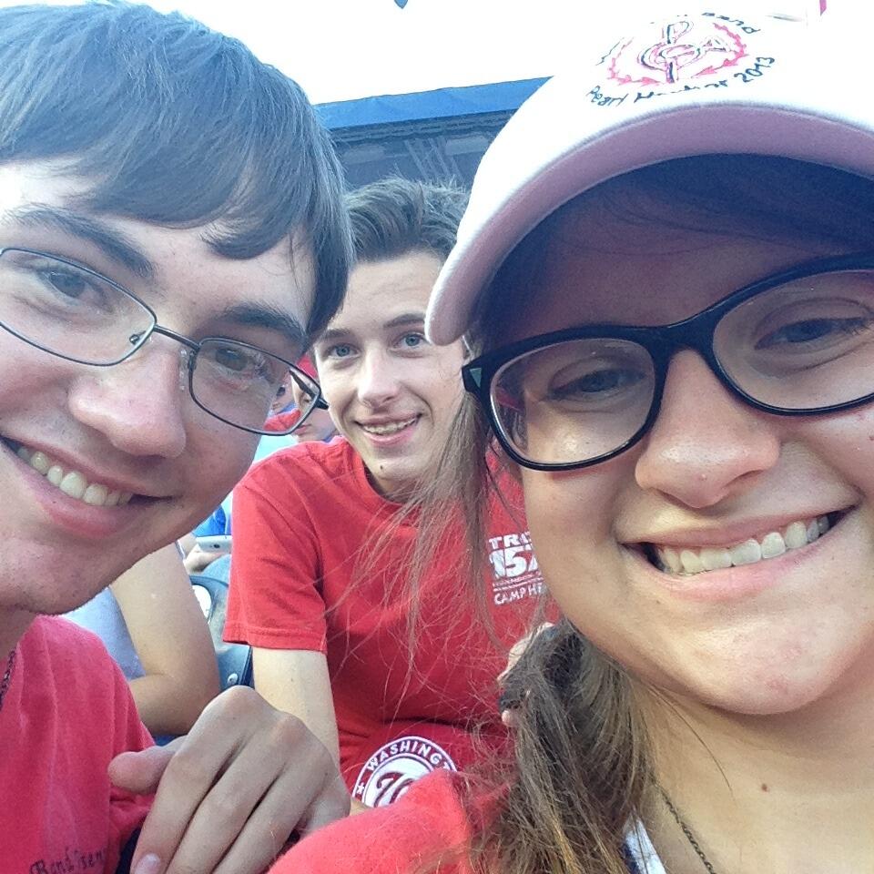 At a Nationals Game with Braden