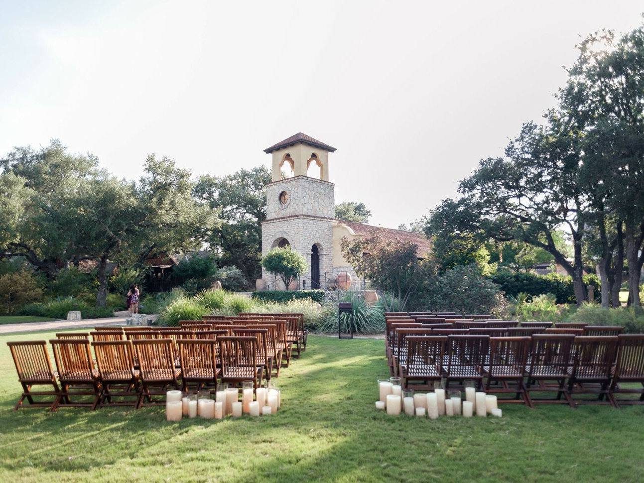 small outdoor wedding ceremony 