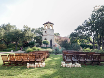 small outdoor wedding ceremony 