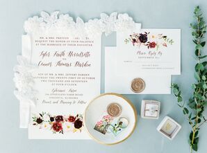 Autumnal Floral Wedding Invitations