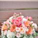 Cheerful Peach and Coral Rose Bouquet