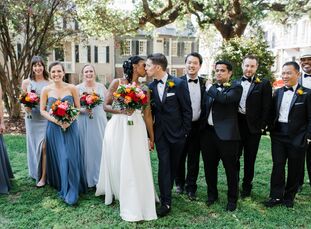 For their Southern wedding, Desiree and Pedro chose a bright, vibrant aesthetic to complement their romantic garden ceremony while highlighting the ch