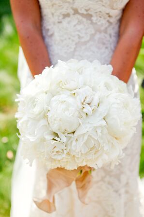 White Peony Bridal Bouquet