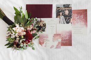 Watercolor Invitations with Custom Illustrations and a Save-The-Date