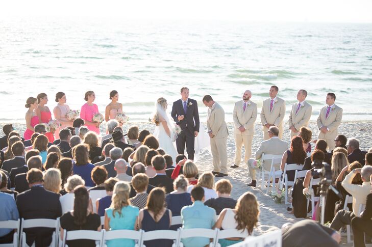 Jimmy had grown up visiting Cape Cod every summer with his family and it later became a special getaway spot for the couple. So when it came time to choosing a location for their wedding, the beach in Cape Cod was an obvious choice.