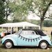 Vintage Pale Blue VW Bug Getaway Car