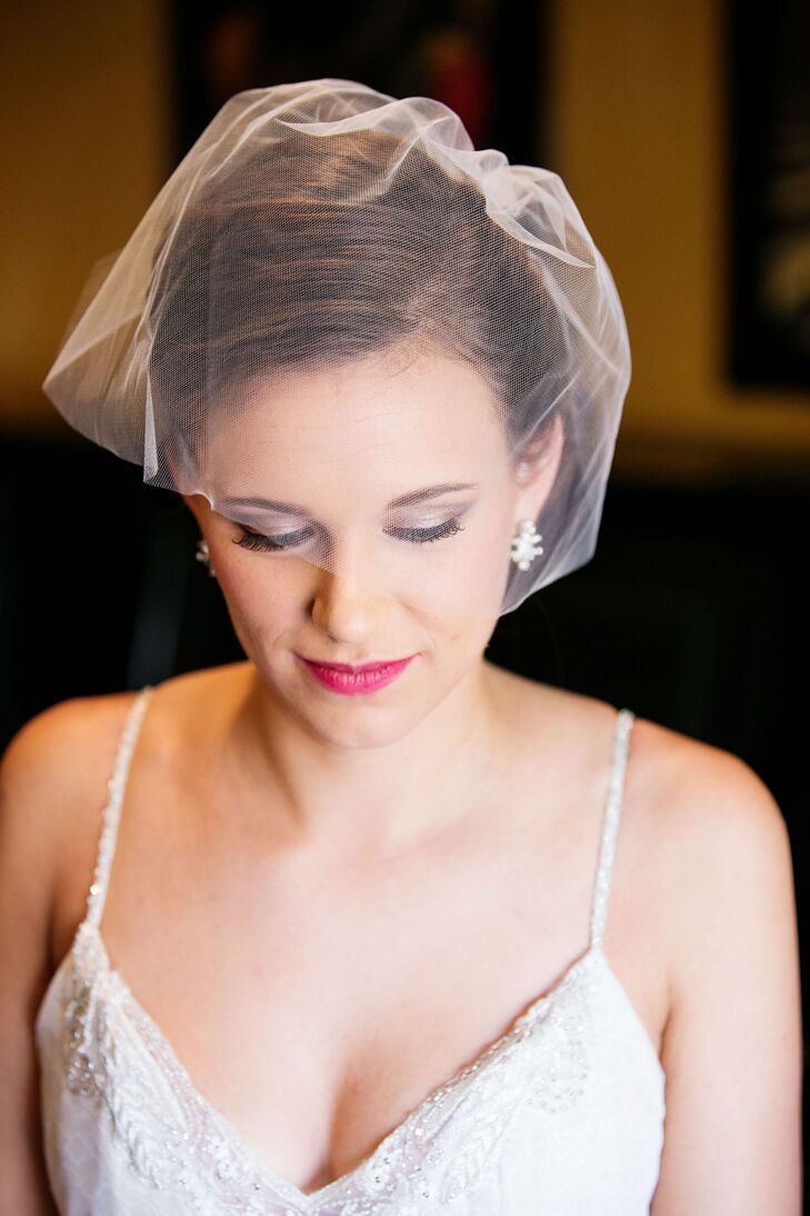 BHLDN white tulle blusher veil