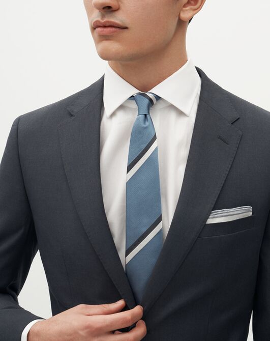 Suit Shop Men's Charcoal Gray Suit Gray Tuxedo - 4
