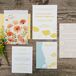 Yellow Invitations with Flower Design