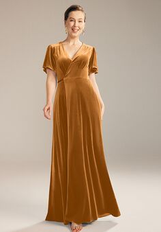 AW Bridal AW Conch Dress Yellow Mother Of The Bride Dress
