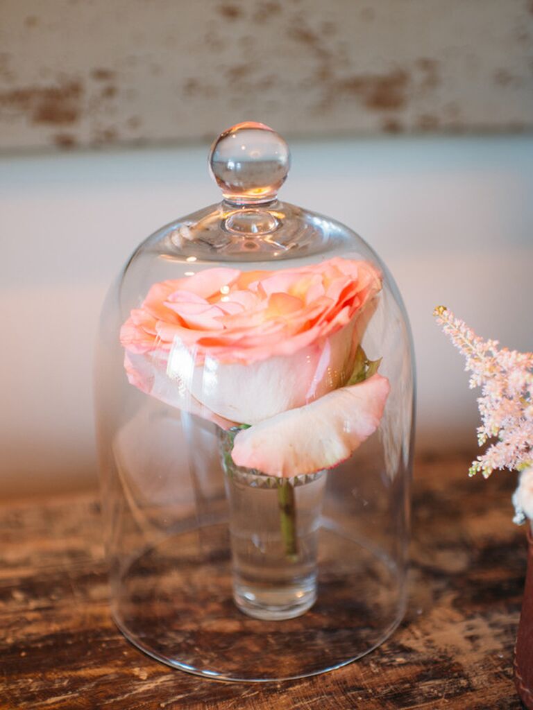 disney themed wedding beauty and the beast centerpiece