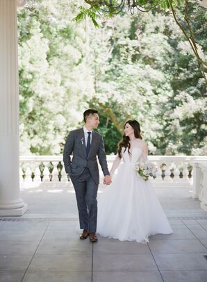 Bride and Groom Portraits at Montalvo Arts Center in Saratoga, California