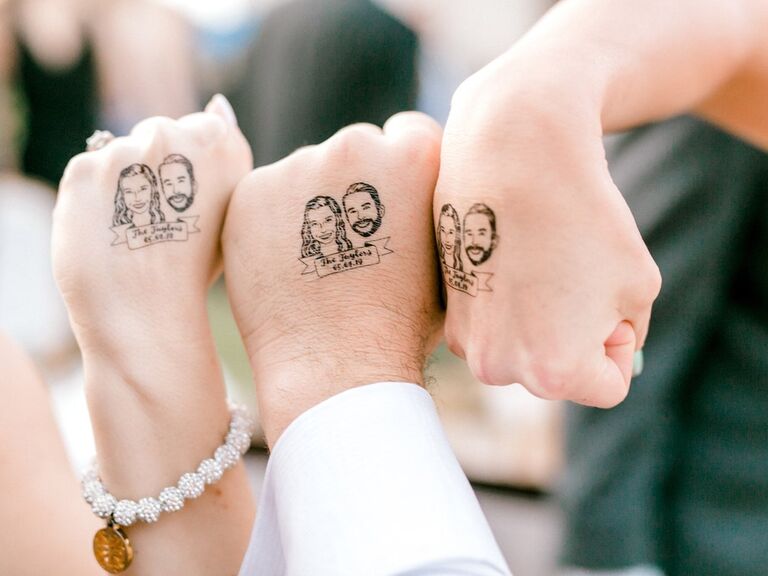 Temporary tattoo wedding favors