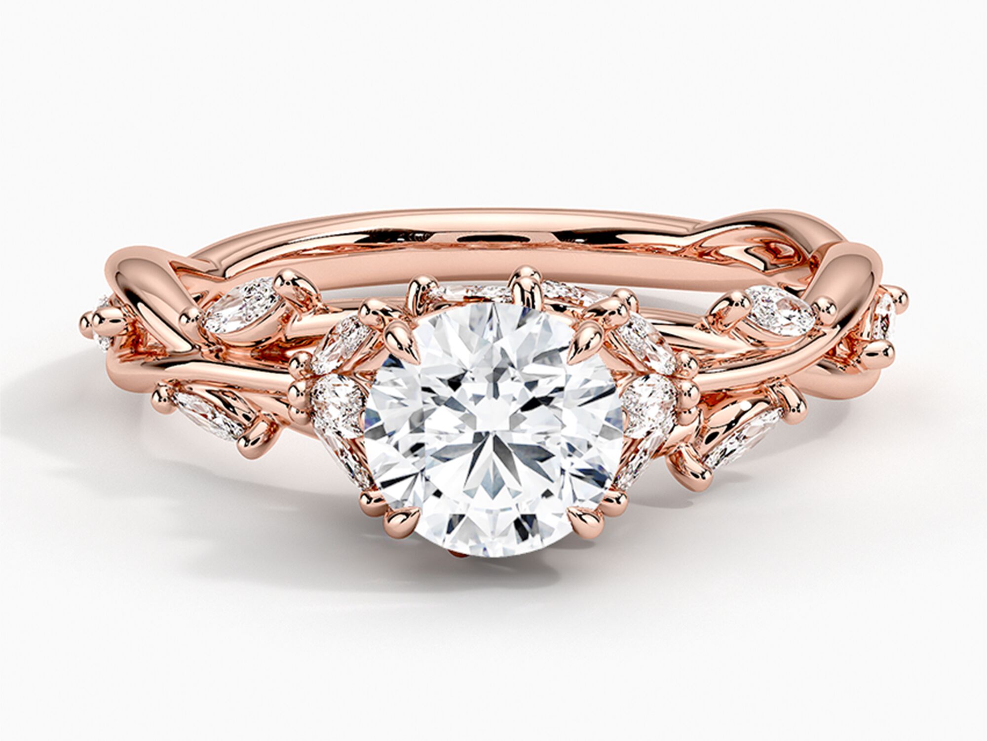 Dainty Oval Cut Pink Morganite Engagement Ring 14k Rose Gold 3