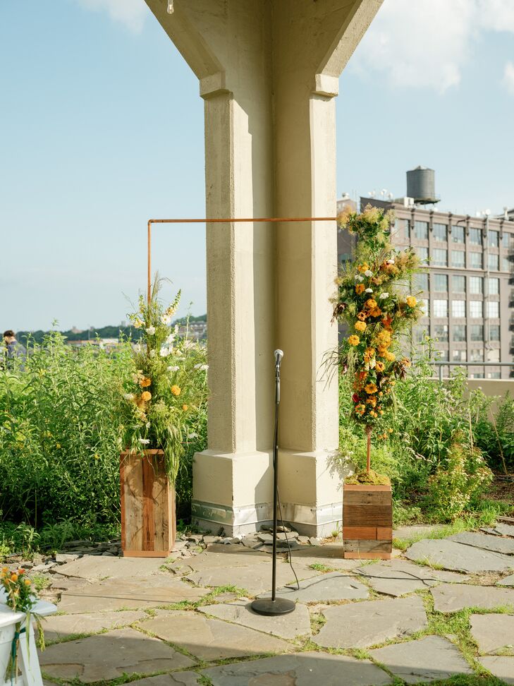 Modern Copper Arch at Brooklyn Grange Farm in New York