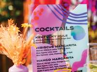 Colorful acrylic bar sign for wedding 