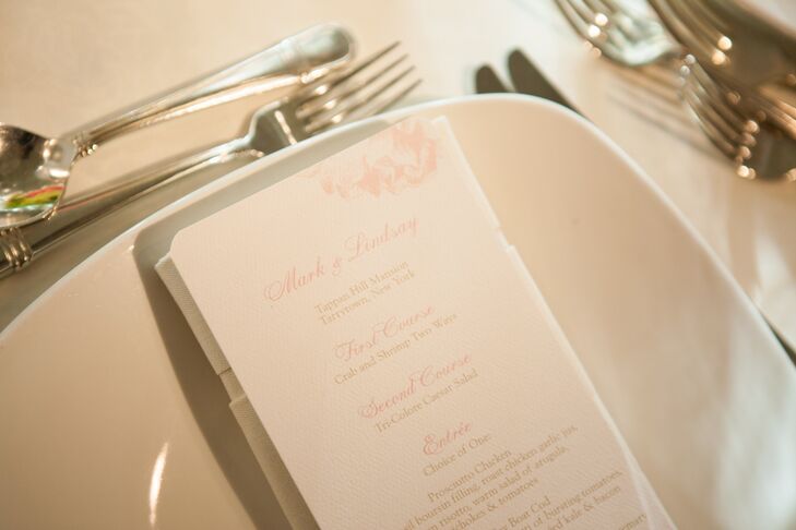 There was a menu card at each place setting with the courses and choices of entrees.