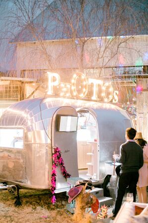 Vintage-Inspired Photo Booth With Lights