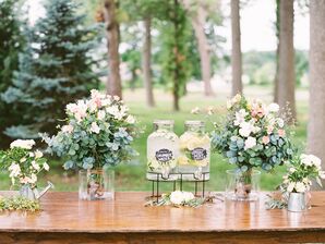 Lemonade Drink Table at Wedding in Cherry Hill, New Jersey