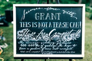 Hand-Lettered Chalkboard Compost Sign