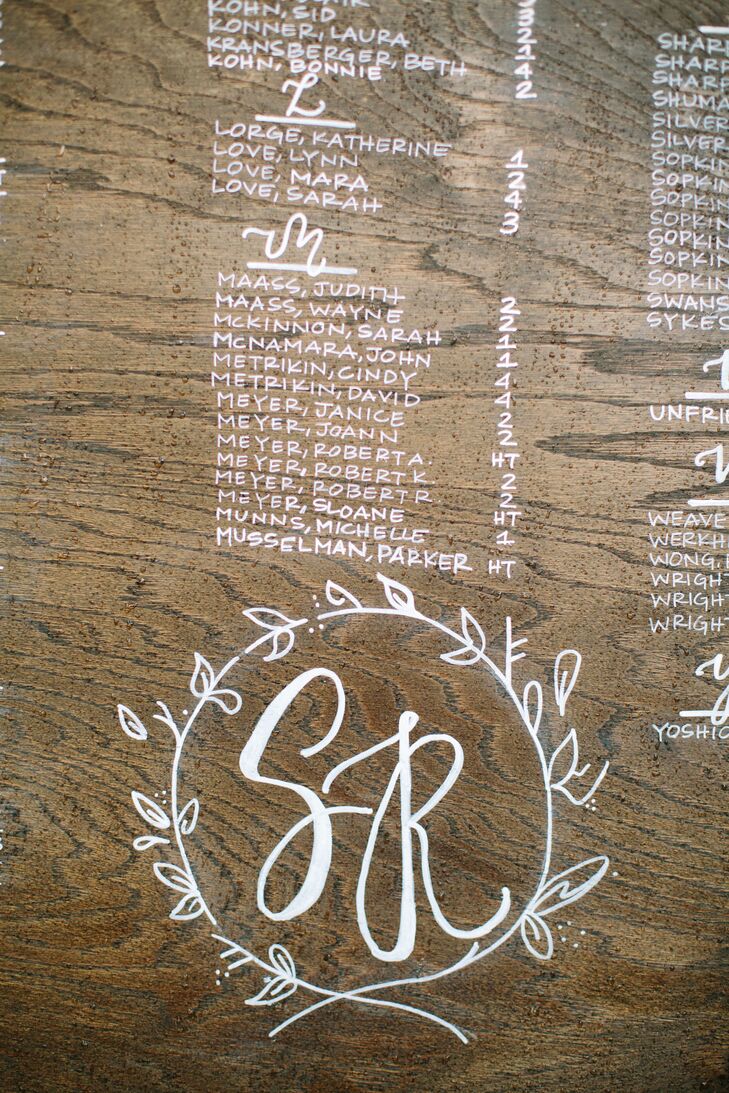 Wood Grain Seating Chart