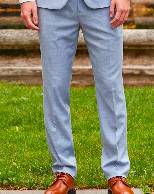BLACKTIE SHARKSKIN Oxford Blue Wedding Suit Blue Tuxedo - 3