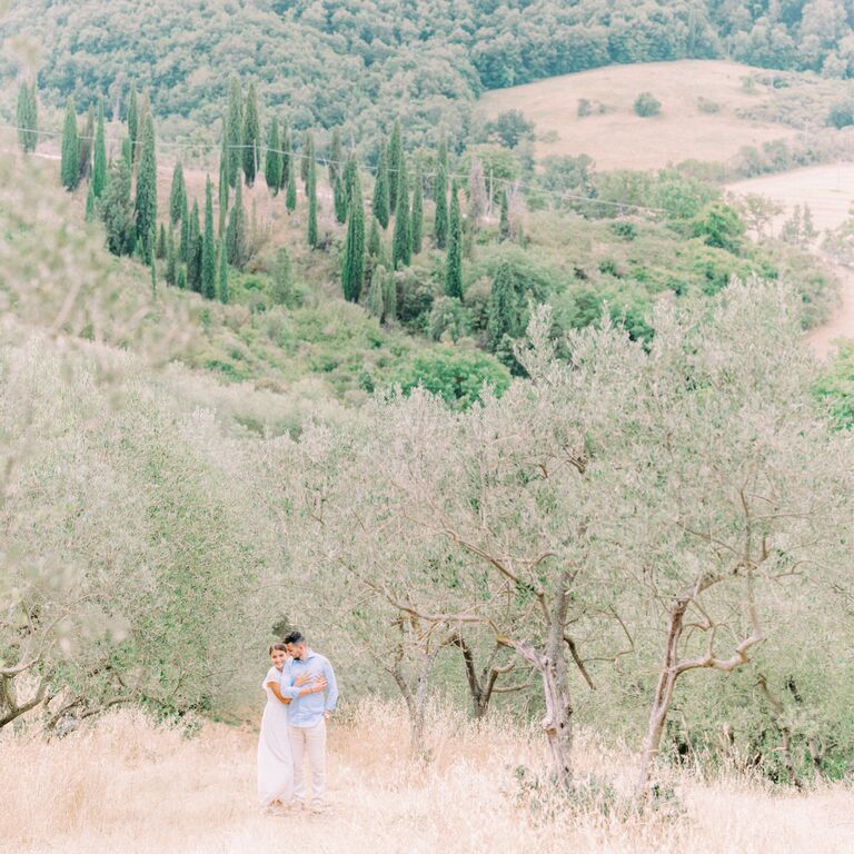 Tuscany, Italy wedding engagement photo