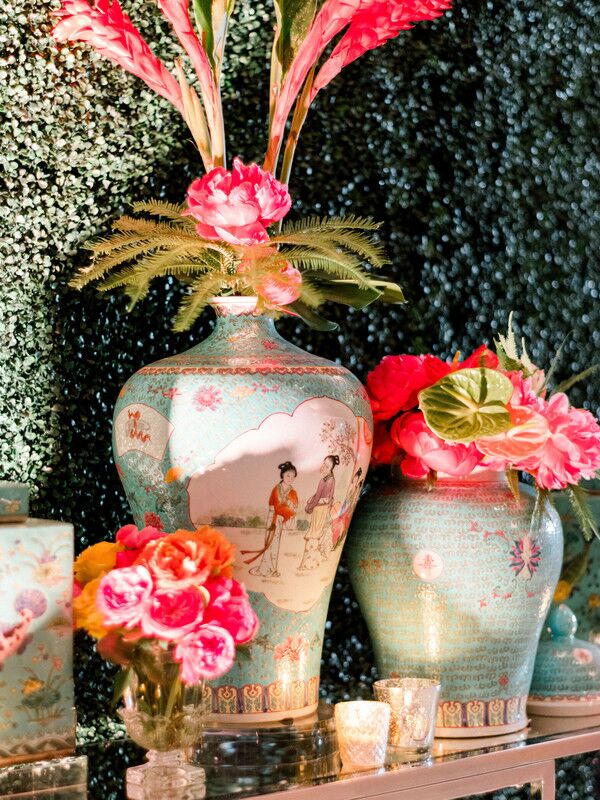 Antique vases for your maximalist wedding
