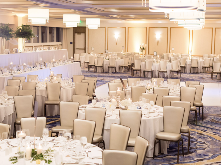 Indoor reception space in Fairmont Austin wedding venue