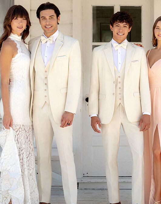 BLACKTIE METRO Creme Wedding Suit Ivory Tuxedo - 6