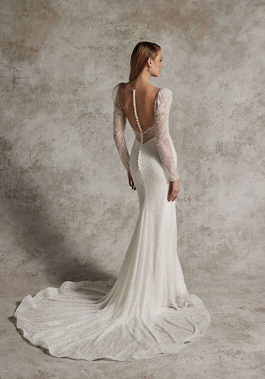 Justin Alexander Signature Venilia Fit-and-Flare Wedding Dress - 4
