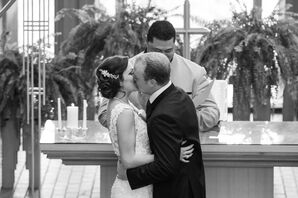 Sophisticated Bridal Updo With Side Barrette