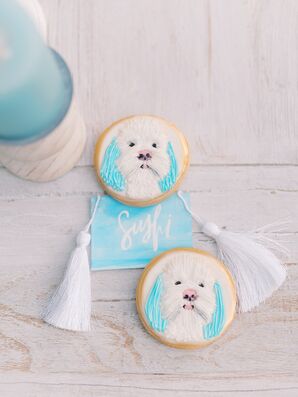 Dog-Themed Cookie Favors at Beach Wedding in San Diego