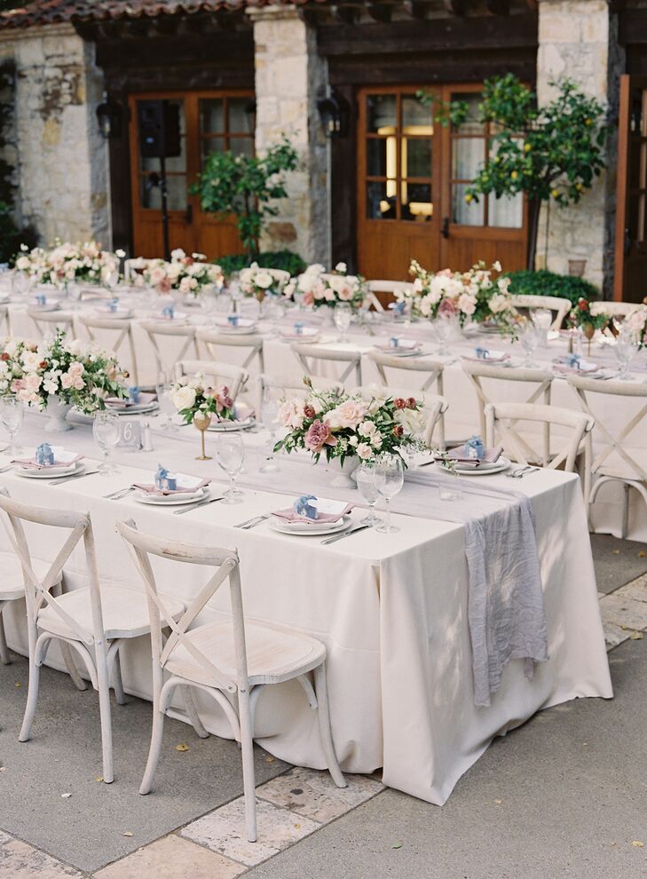 Gray-and-White Reception Décor at Holman Ranch in Carmel Valley, California