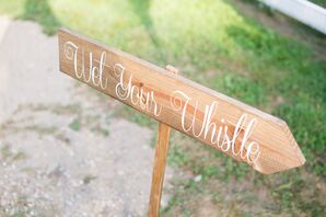 Rustic Wooden Cocktail Hour Sign