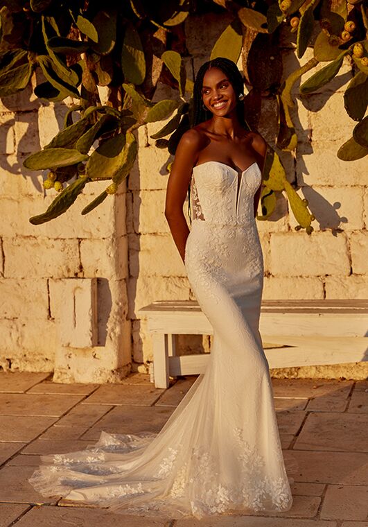 Lillian West 66385 Fit-and-Flare Wedding Dress - 5
